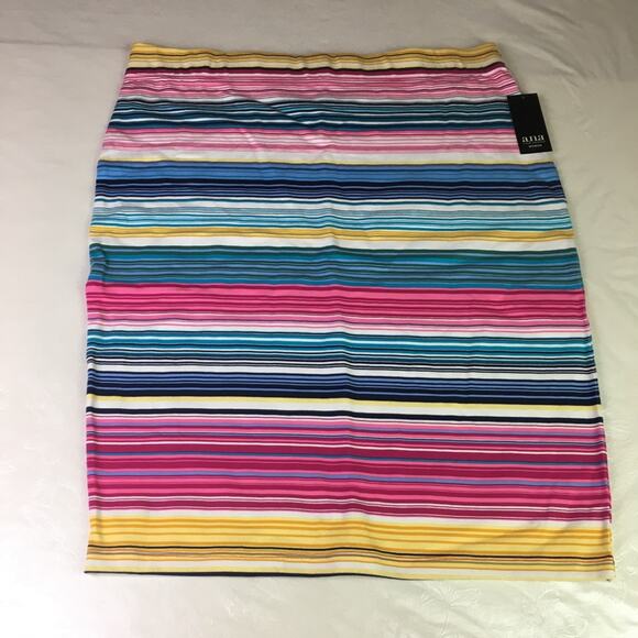 A.n.a striped pencil skirt lia stripe 0X - Picture 1 of 10